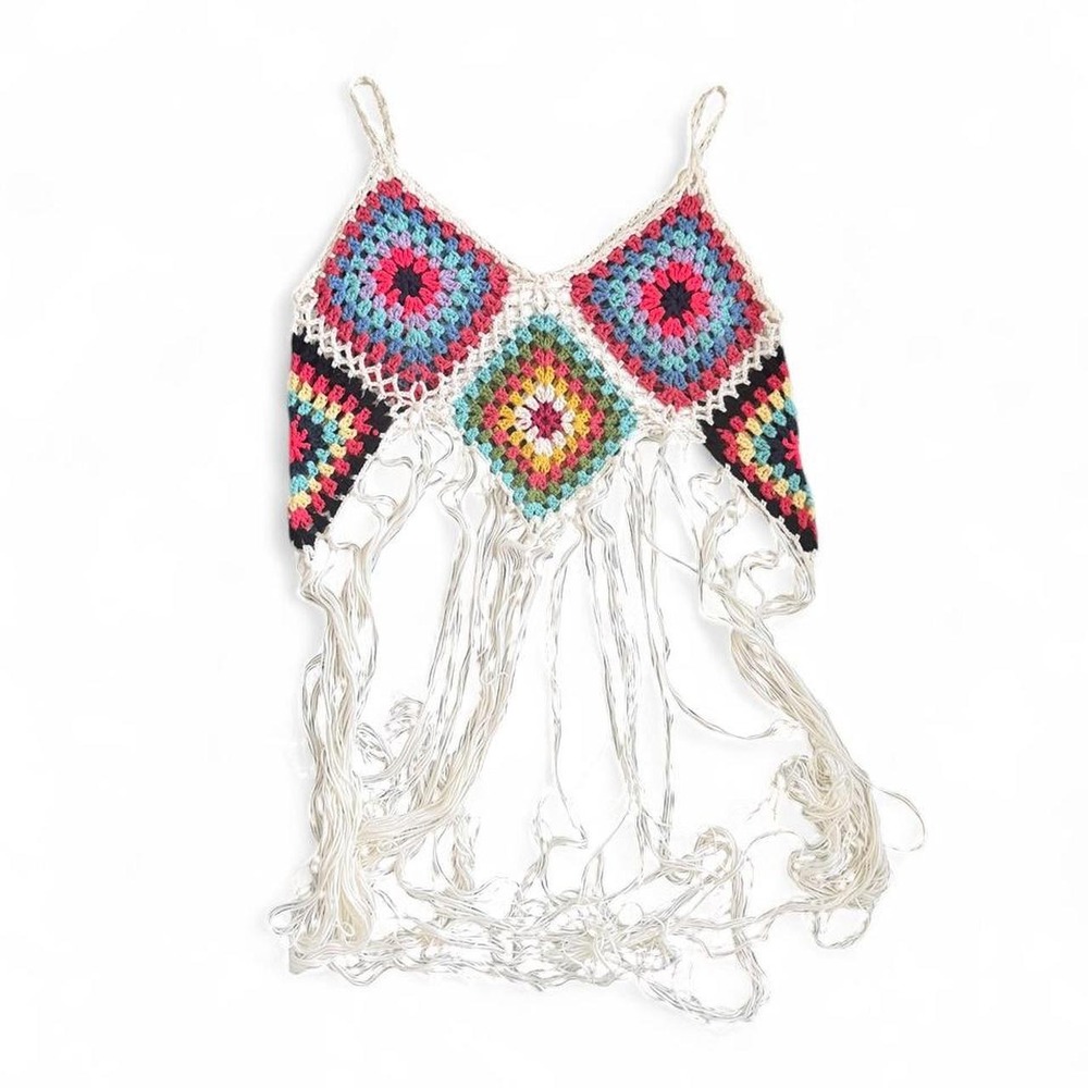 Urban Outfitters Crochet Crop Top with fringe